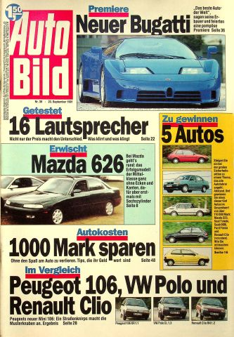 Deckblatt Auto Bild (39/1991)